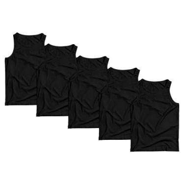 Imagem de Kit 5 Regatas Masculina Camiseta Lisa Premium Algodão Camisa - Basic F