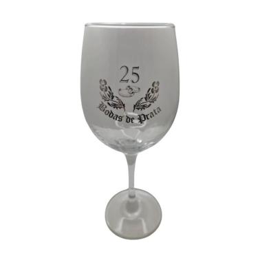Imagem de Taça Bodas De Prata 25 Anos Casal Personalizada Vinho