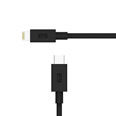 Imagem de Cabo USB C para Lightning da PureGear, cabo de carregamento certificado Apple MFi, cabo de sincronização de dados, suporte para entrega de energia e carregadores tipo C, preto, 9 Inch, Preto