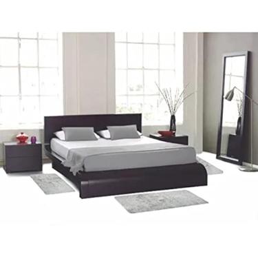 Imagem de Tapete Para Quarto Kit 3 Peças Pelo Macio Beira De Cama antiderrapante (Cinza Claro)