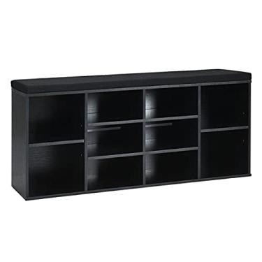 Imagem de Prateleira de sapato, banco de armazenamento de sapatos, acolchoado, banco organizador de 10 cubos, organizador de sapatos ajustável (cor: A) (C)