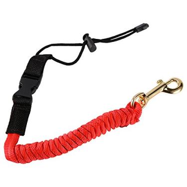 Imagem de Canoa Kayak Paddle Leash Safety Rod Leash Cordão Cordão Tether Gancho Super Strong Cobra Weave Quick Release Buckle Liga de zinco Gancho UV tratado para caiaque Canoagem Pesca