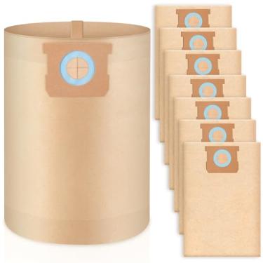 Imagem de Pacote com 8 sacos de filtro descartáveis DXVA19-4101 para aspiradores secos úmidos de 6-10 galões, sacos de aspirador de pó DXV10SA, saco de coleta de poeira com filtro para Vacmaster VHBM, peças de