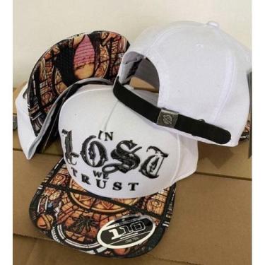 Imagem de Boné Lost Monalisa Branco Aba Reta Na Caixa - alfashop, Monalisa branc