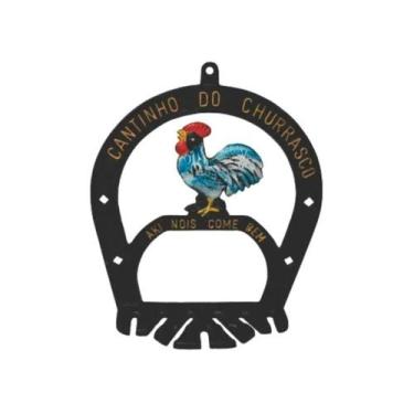 Imagem de Suporte Porta Espetos modelo Galo Aluminio Fundido - Rig Fundidos