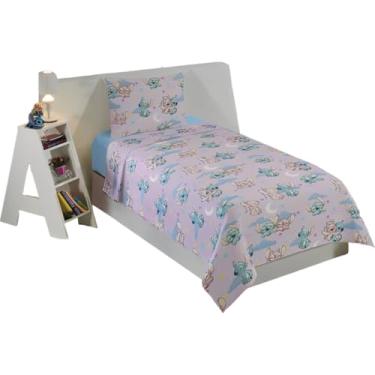 Imagem de Jogo de Cama Infantil Stitch e Angel Lilás 3 Peças Lepper