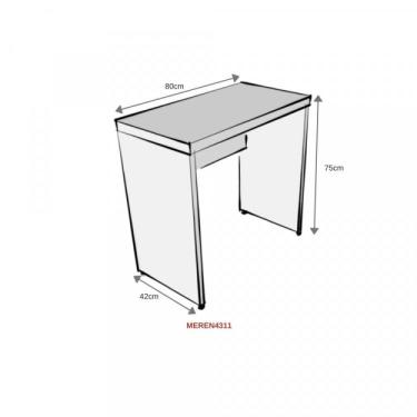 Imagem de Mesa Reta Natus 40mm 80 Cm 42 Cm Bramov Móveis Preto