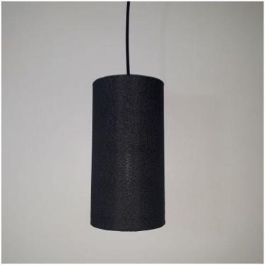 Imagem de Luminária Pendente Cúpula Preto Para E27 13x13x113