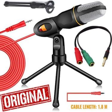 Imagem de Microfone Condensador de Mesa Omnidirecional Cardióide Para Celular Pc