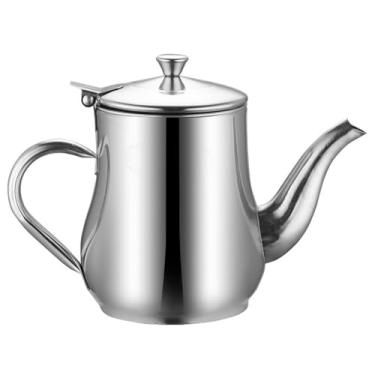 Imagem de O armazenamento de garrafas de dispensador de azeite de maconha de aço inoxidável para a cozinha é essencial de cozimento multifuncional elegante e elegante (48 onças)