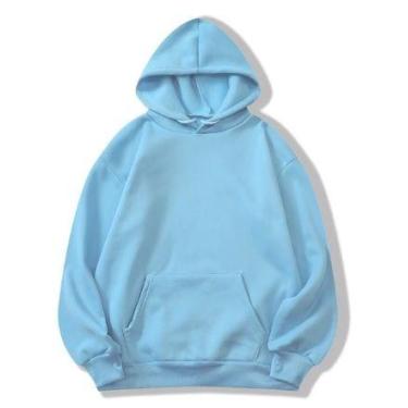Imagem de Moletom Liso Masculino Blusa De Frio Canguru Varias cores - wribeiro, 