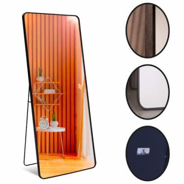 Imagem de Espelho Grande Retangular 170x70 Decoração Corpo Inteiro com Moldura d