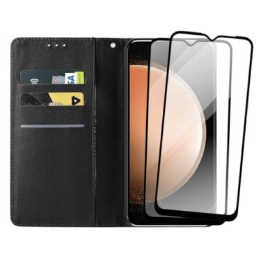 Imagem de Capa Capinha Carteira Para Galaxy S23 Plus Capinha Flip Case + 2 Películas de Vidro Temperado 3D