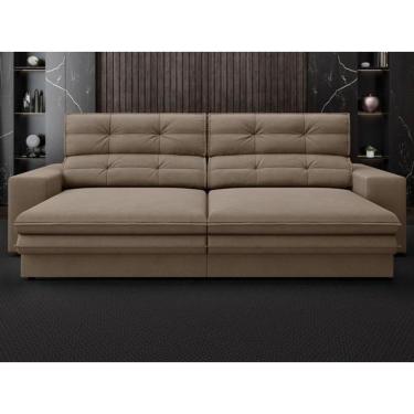 Imagem de Sofá Pegasus 2,50m Assento Retrátil e Reclinável Velosuede - NETSOFAS