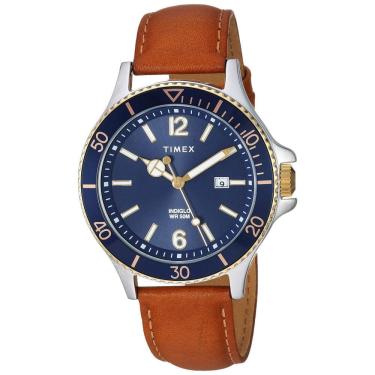 Imagem de Relógio Masculino de Quartzo, com Pulseira de Couro, TIMEX TW2R64500, Marrom