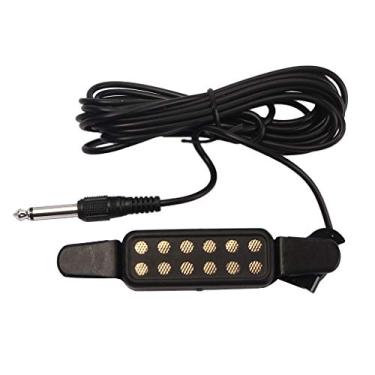 Imagem de Alnicov Captador De 12 Furos Para Violão Acústico, Transdutor E Amplificador Com Cabo 3 Metros Conector 1/4 Polegada Violões Folk Clássicos 40/41 Polegadas