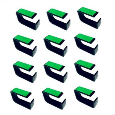 Imagem de Kit 12 Organizador De Cabos Esconder Fios Embaixo de Mesa(Preto)