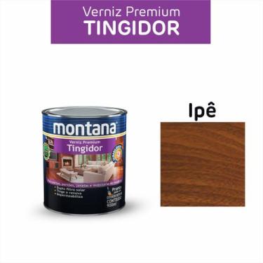 Imagem de Verniz Tingidor Brilhante Para Madeiras Montana 900ml, Ipê