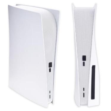 Imagem de PlayVital Conjunto de filtro de poeira e plugue de porta para disco ps5 e console digital – Rede respirável antipoeira com 12 plugues de silicone, kit à prova de poeira de fácil instalação para