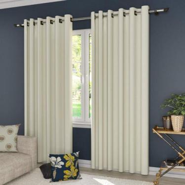 Imagem de Cortina 100% Blackout 4,00cm X2,50 Cm Vitalle Plano Marfim - Belchior