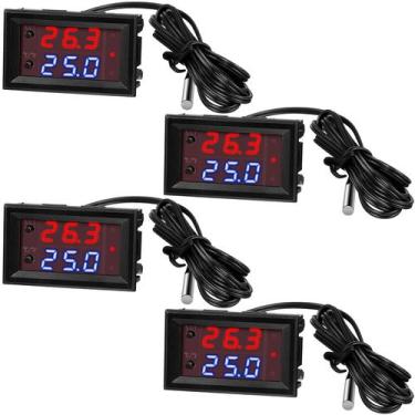 Imagem de Controlador de temperatura Weewooday DC 12V programável -50 a 110C