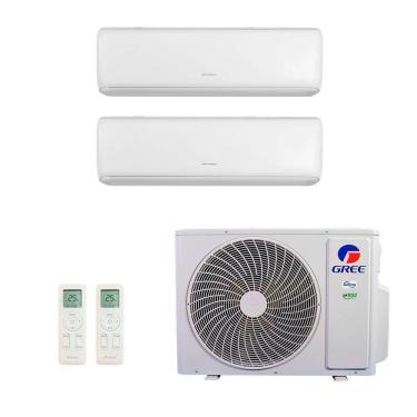 Imagem de Ar Condicionado Bi Split Gree Inverter G Max 18.000 Btus 2x Hi Wall 12.000 Quente E Frio R-32 220V