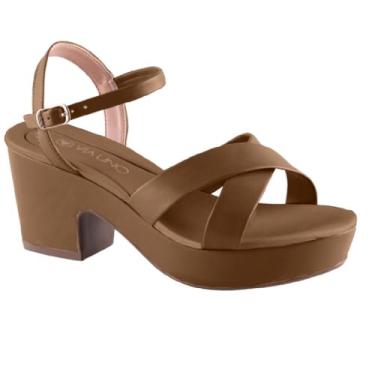 Imagem de Sandalia Via Uno De Salto Ref 821005sdavv Marrom 038