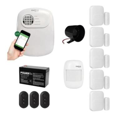 Imagem de Kit Alarme Sem Fio Intelbras 5 Magnéticos, 1 Infravermelho, 3 Controle