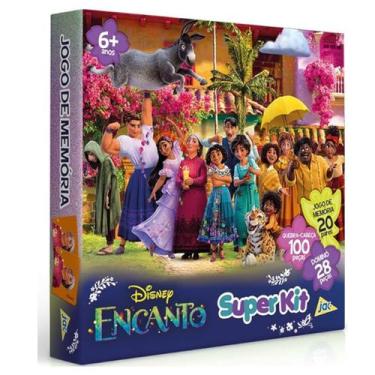 Imagem de Super Kit 3em1 -Disney Encanto-Quebra-Cabeça, Dominó Memória - Toyster