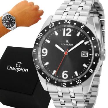 Imagem de Relógio Masculino Champion Prata Original 1 Ano De Garantia