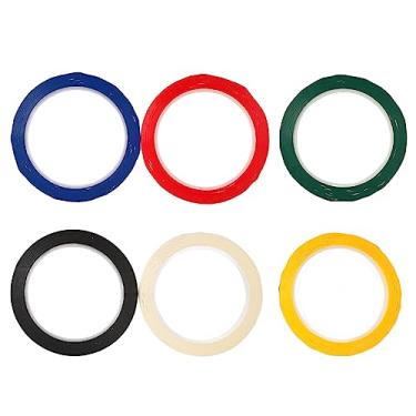 Imagem de Adesivo de braço do braço de fita de tedas de violino PVC Marcador de posição de marcação transparente para tocar 5 cores Red Blue amarelo amarelo escuro Branco branco para