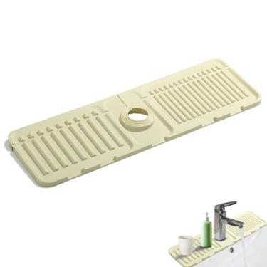 Imagem de Tapete de torneira para pia de cozinha - Protetor contra respingos de silicone premium atualizado 2025 com tecnologia de secagem rápida: bandeja protetora ideal para pias de pedra em cozinha e