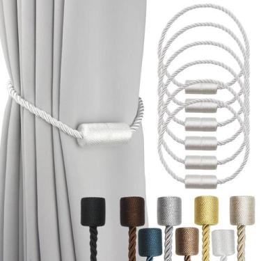 Imagem de Cortain Tiebacks Porlau White Strong Magnetic, pacote com 6