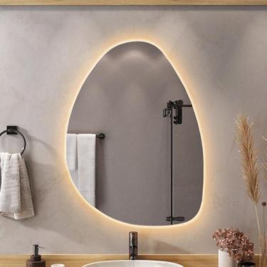 Imagem de Espelho Orgânico Led 78x59 - Fabribam, Incolor