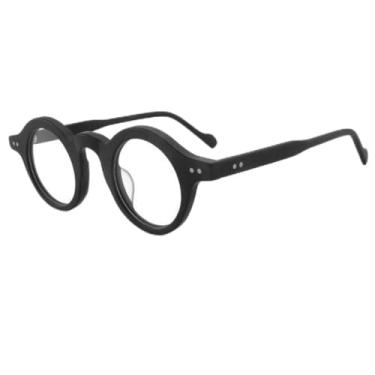Imagem de Armação de óculos redonda masculina e feminina casual com rebite (1)