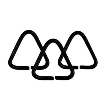 Imagem de Elo Para Chaveiro Argola Triangulo Para Confecção de Chaveiros e Artesanato 8mm (PRETO)