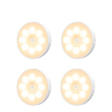 Imagem de Lâmpada de Parede LED com Sensor de Movimento e Recarga USB(Kit 4-Duas cores luz)