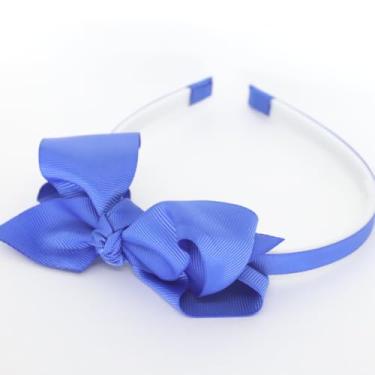 Imagem de Tiara Infantil Arquinho de Cabelo com Laço Boutique (Azul Royal)