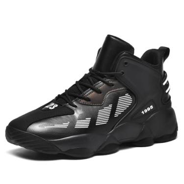 Imagem de CJSPORX Tênis de basquete masculino, respirável, antiderrapante, moderno, esportivo, Preto e branco - 2, 44