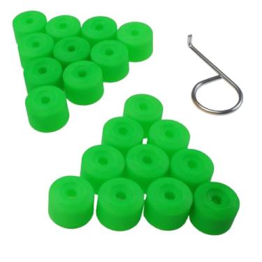 Imagem de Nihfien 20 peças de tampas de porca de roda de carro de 17 mm, tampas de proteção de parafuso de pneu automotivo à prova de poeira, tampa central da roda com ferramenta de remoção Desmantelar