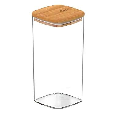 Imagem de Pote Hermético Tampa De Bambu 340Ml Quadrado Keep Ou