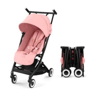 Imagem de Carrinho de Bebê Ultracompacto com Suspensão Suave e Reclinação Ajustável com Uma Mão, Cybex Libelle, Rosa Claro