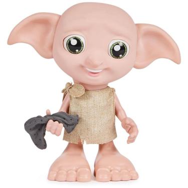 Imagem de Boneco Elfo Dobby Mágico Interativo Harry Potter com com Meia, Mais de 30 Sons e Frases para Crianças Acima de 6 Anos, Wizarding World