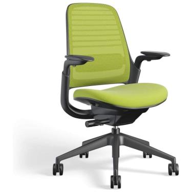 Imagem de Cadeira de Escritório Ergonômica Giratória com Encosto Médio, claro, STEELCASE 435A00 5T26 5S23 6205 4ARM LUM CC, Verde claro