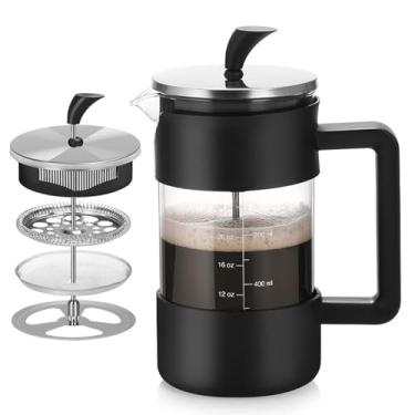 Imagem de Cafeteira francesa de 1 litro | Prensas de café resistentes ao calor - Resistente ao calor para casa, local de trabalho, cozinha, sala de estar, festa, viagem, acampamento