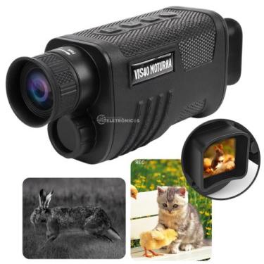 Imagem de Monóculo Visão Noturna Filmadora Infravermelho 1080P com Zoom 8x e SD 