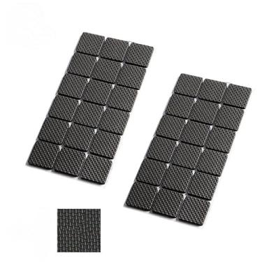 Imagem de Protetor Feltro Auto Adesivo Protetores de Piso EVA Redondo 2,5cm Móveis Pé Cadeira Mesa(Quadrado Pretos 36 PCS)