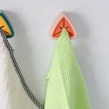 Imagem de Gancho de toalha de cozinha montado na parede, gel de sílica PP, tampa de pano sem perfuração para armário e banheiro, ideal para armazenamento de pano de prato e toalha