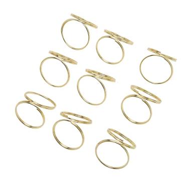 Imagem de 50 peças de porta-cartão de nome redondo dourado, clipes de foto de aço para casamentos, escritórios, decoração de mesa ideal para convidados