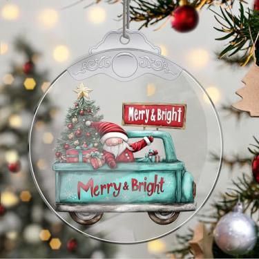 Imagem de Enfeites de Natal, árvore de cristal, enfeites de árvore de Natal feitos à mão, decoração de carro e casa - presentes de Natal, decoração de artesanato em acrílico, ideias de troca de presentes para